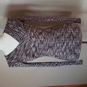 Long sleeve brown fitted top